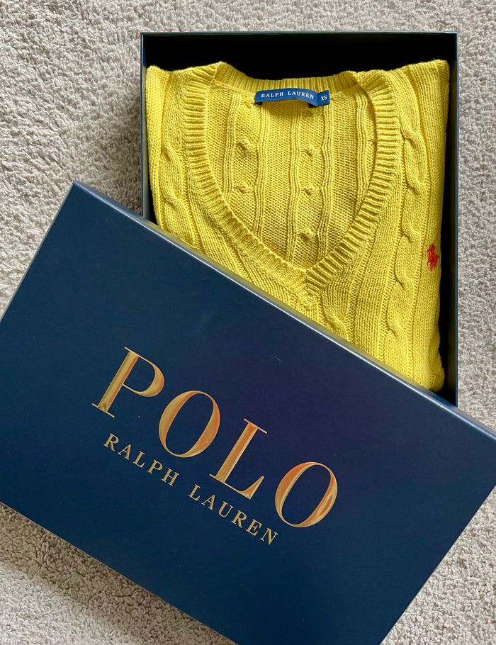 Pull torsadé col V Ralph Lauren femme taille XS - photo numéro 10