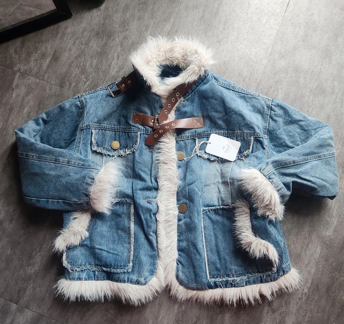 Blouson jeans moumoute