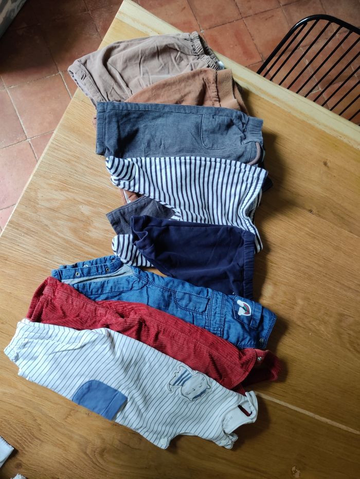 Lot de pantalons et salopettes 6 mois