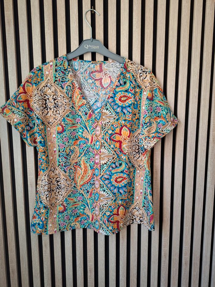 Haut fluide multicolore T38