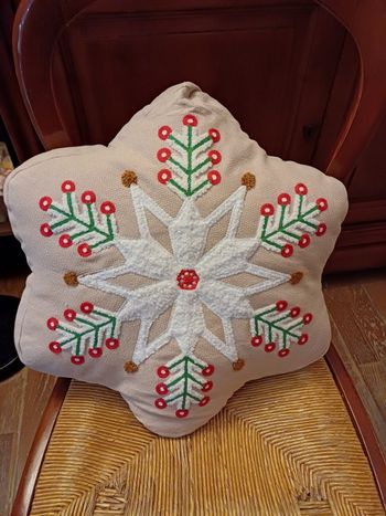 Coussin flocon de neige 45 cm