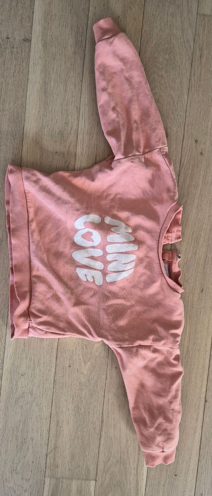 Sweat abricot Mini Love 24M - photo numéro 2