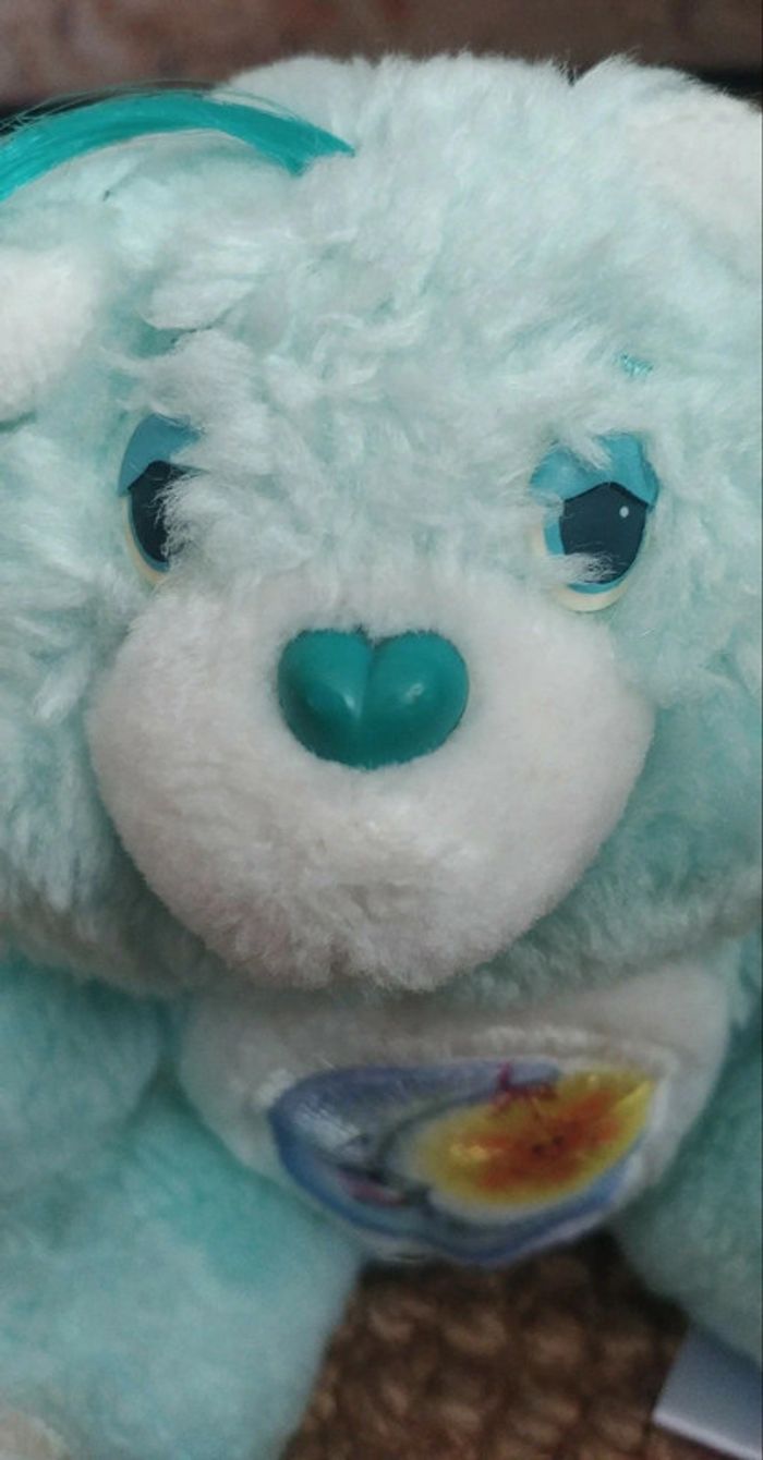 Peluche bisounours vintage care bears bedtime bear 6' grosdodo Kenner 83 - photo numéro 8