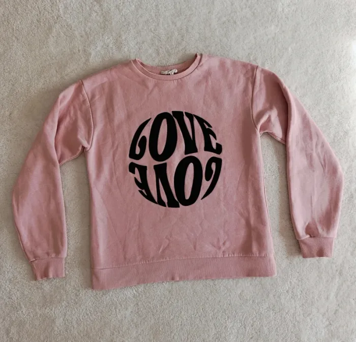 Sweat pull rose Maison 123 inscription Love S - photo numéro 4