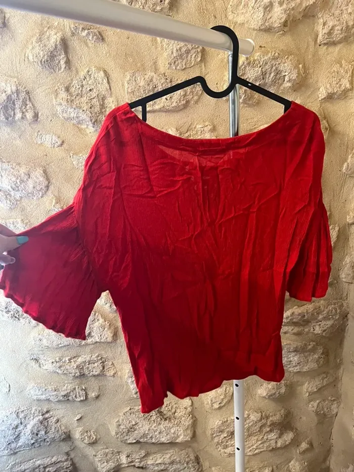 Haut manche courte rouge - photo numéro 4