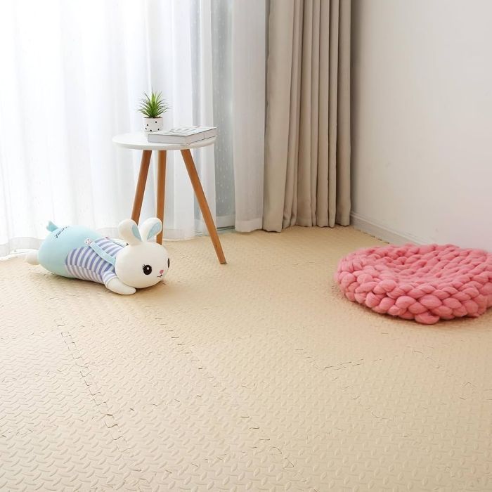 lot de 16 dalles en mousse beige