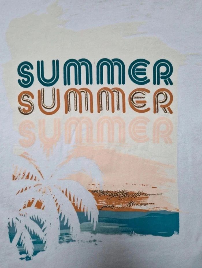 Tee-shirt manches courtes Suncoo Summer plage et palmier - photo numéro 4