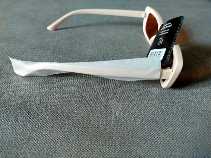 Lunettes de soleil femme beige – verres orange UV400 – style rétro - photo numéro 4