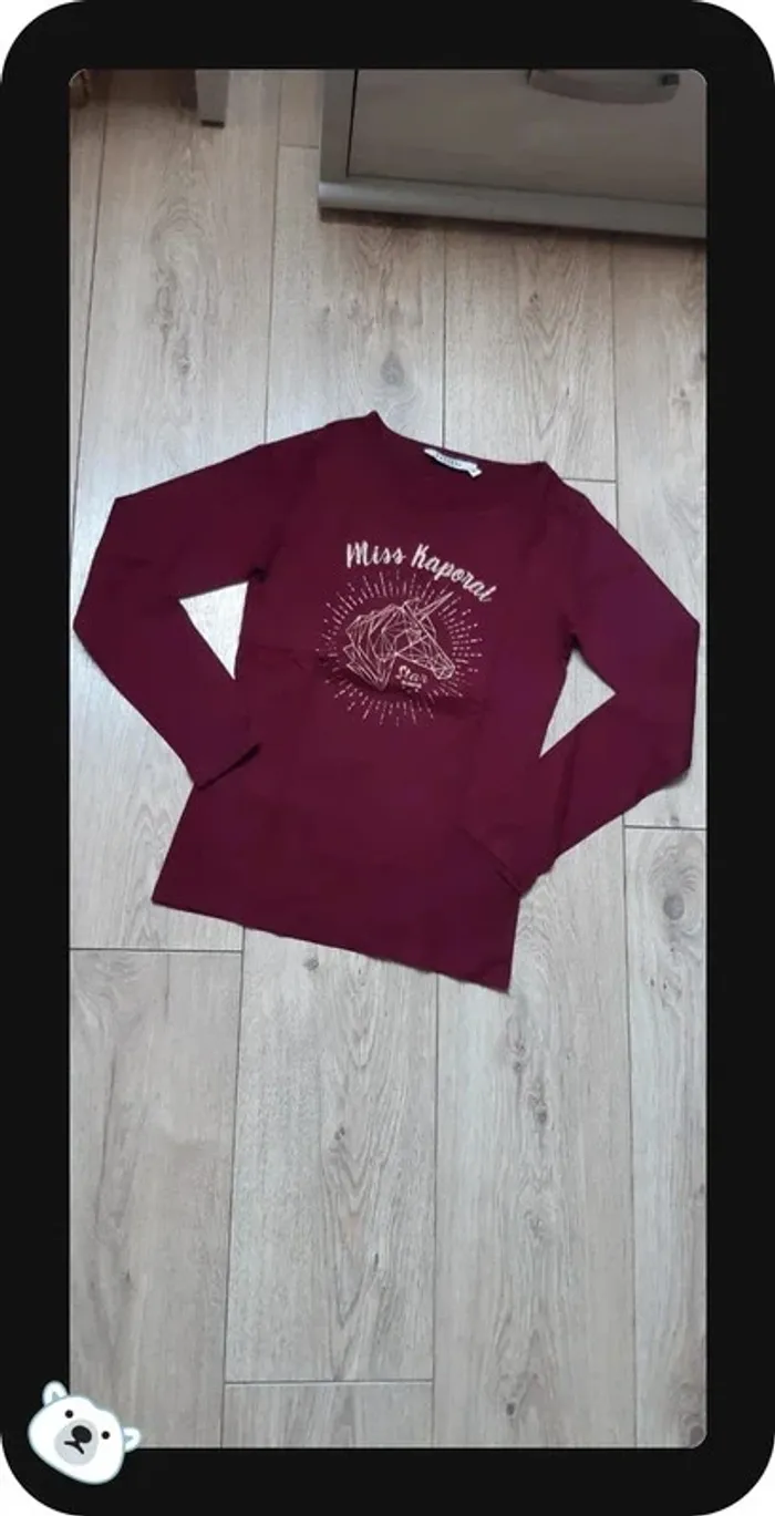 Tee-shirt ML Kaporal "licorne" 10 ans état neuf