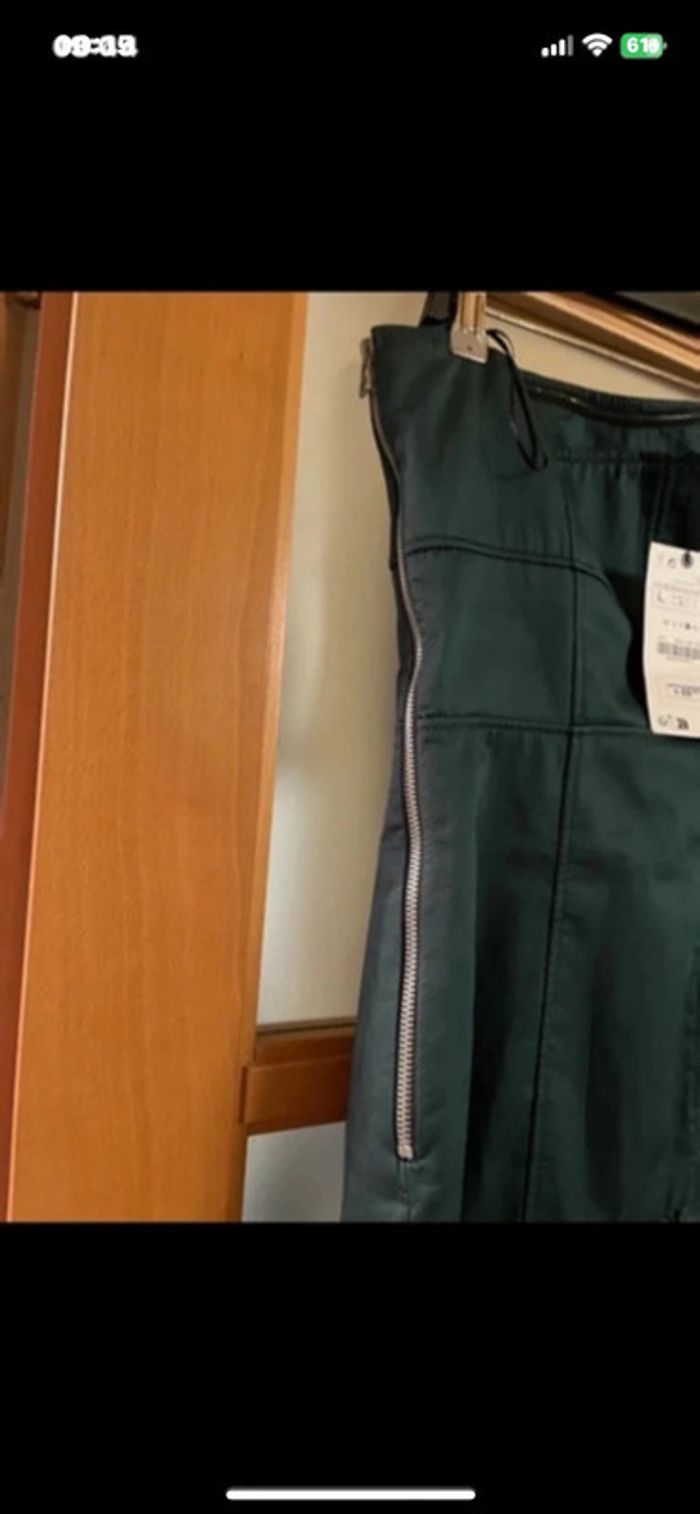 robe longue corset bustier taille L vert foncé Zara. - photo numéro 6