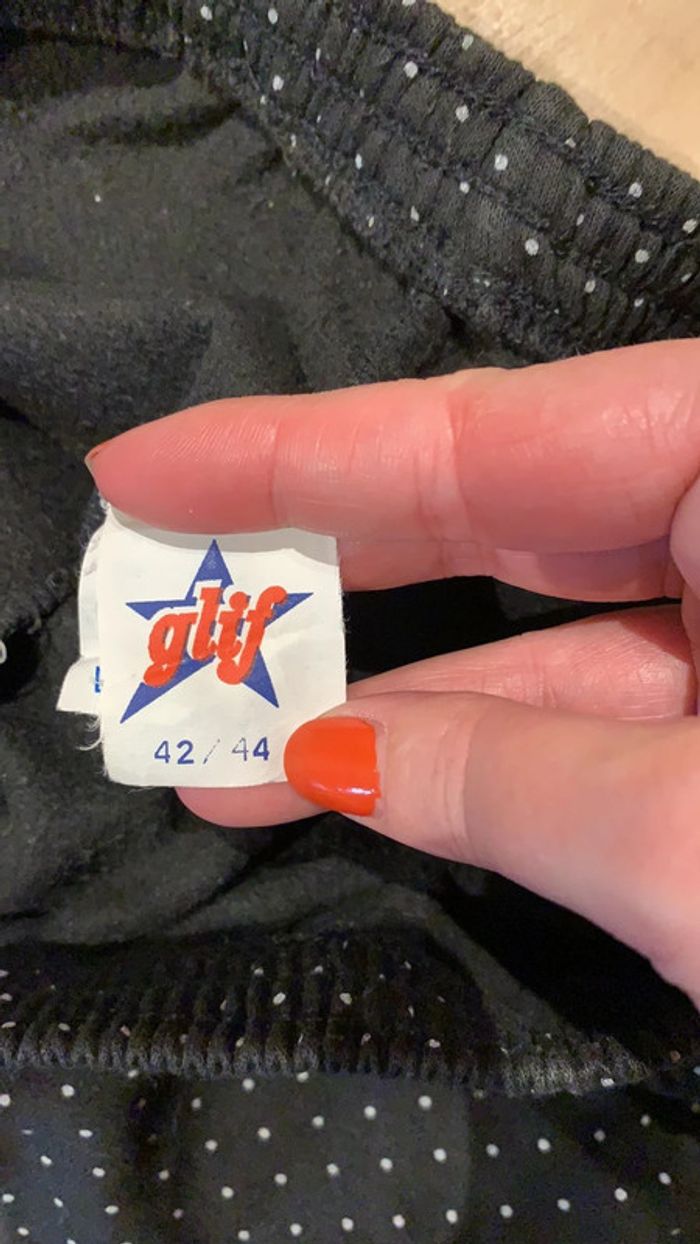 Jupe épaisse noir à petit pois GLIF 42/44 très bon état - photo numéro 3