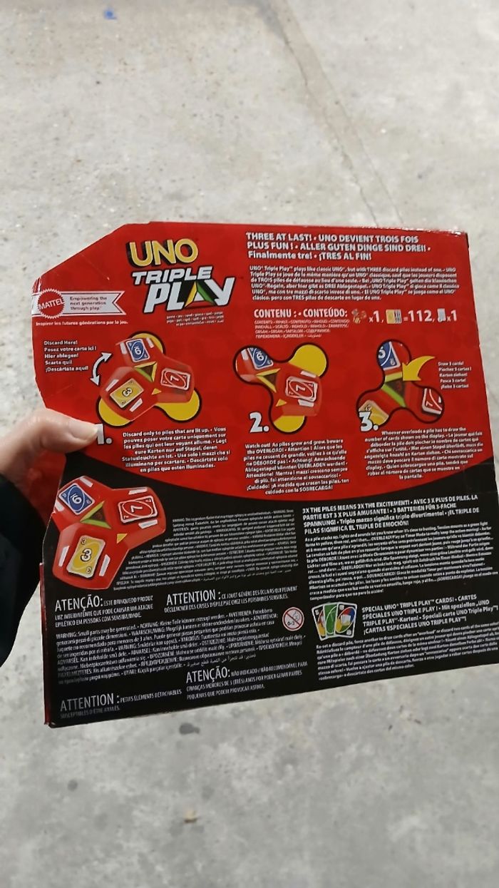 Jeu uno triple play neuf - photo numéro 2