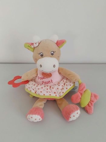 DOUDOU HOCHET VACHE Coquillette Bébé Activités Baby Nat 🐮