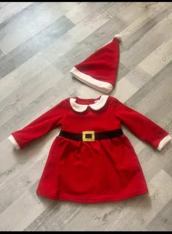 Ensemble Noël robe+bonnet 6-12 mois 🎅🏼