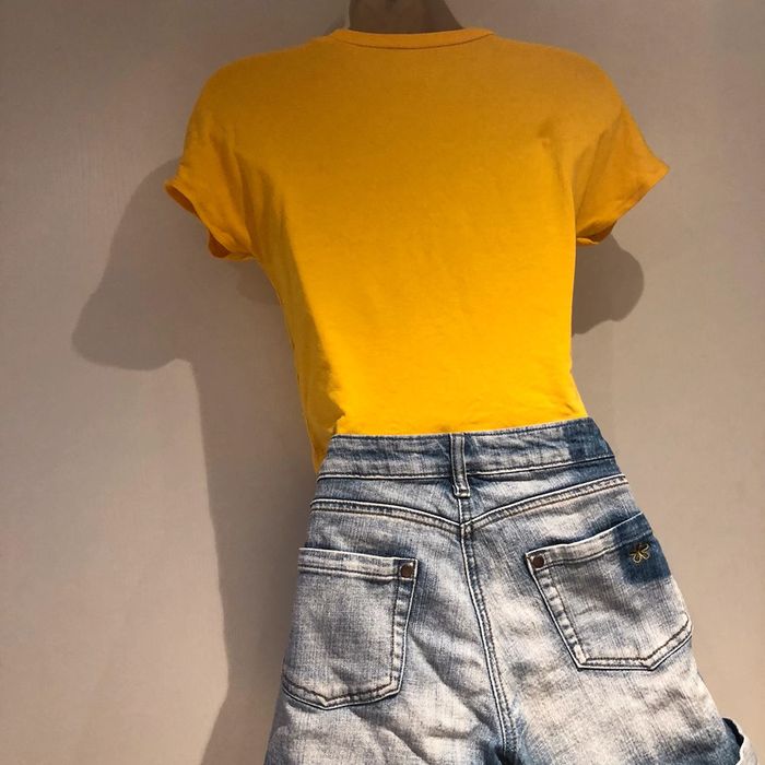 T-shirt court Zara trafaluc jaune taille S - photo numéro 2