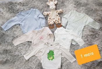 Lot de 5 bodys bébé 1 mois