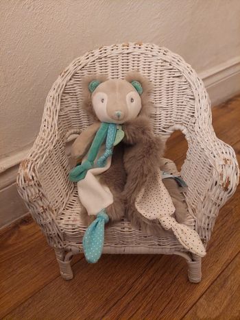 #16 - Doudou Ours gris frisounours Baby Nat (2)