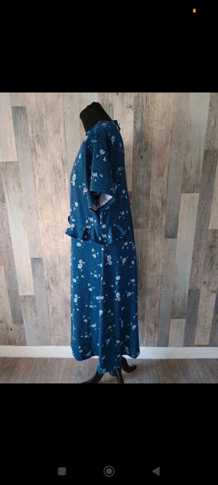 Robe fleurie bleu bonheur 46 - photo numéro 3