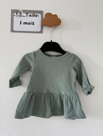 Robe verte - taille 1 mois 🌸