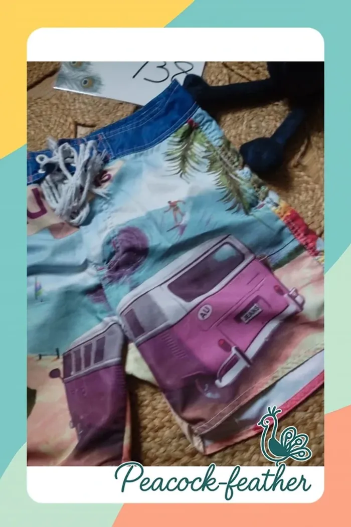 Short de plage homme M austar jeans - photo numéro 3