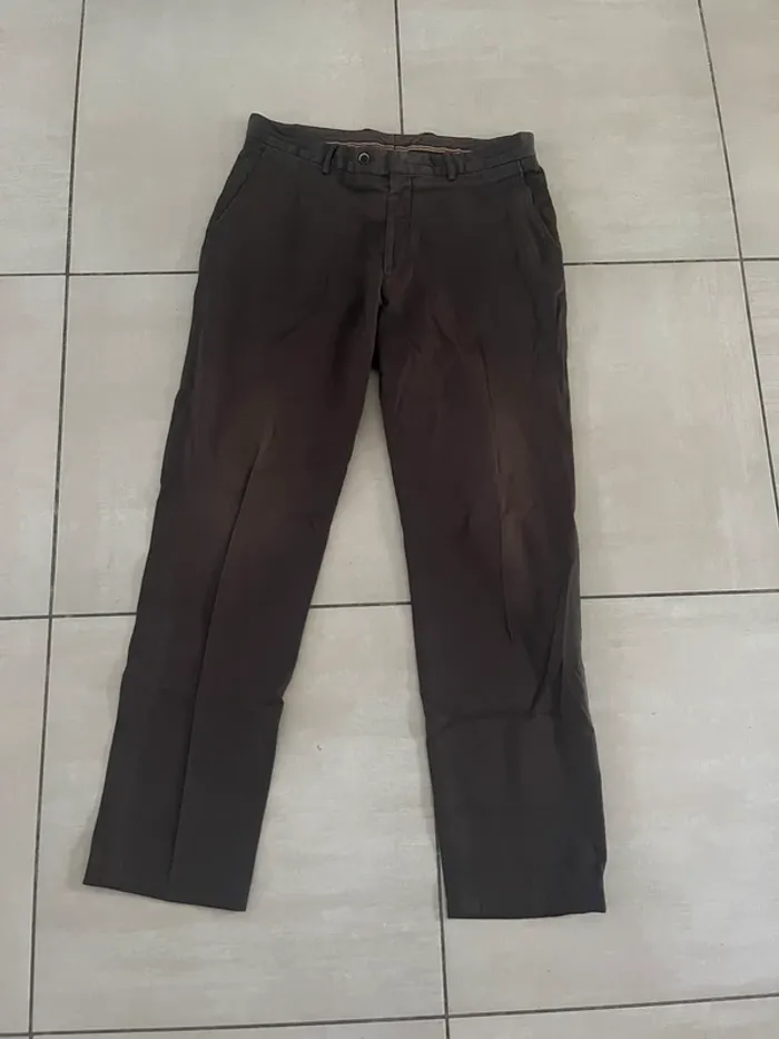 Pantalon marron Balmain taille 46 - photo numéro 3