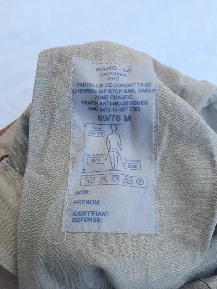Pantalon militaire camouflage sable taille M - photo numéro 6