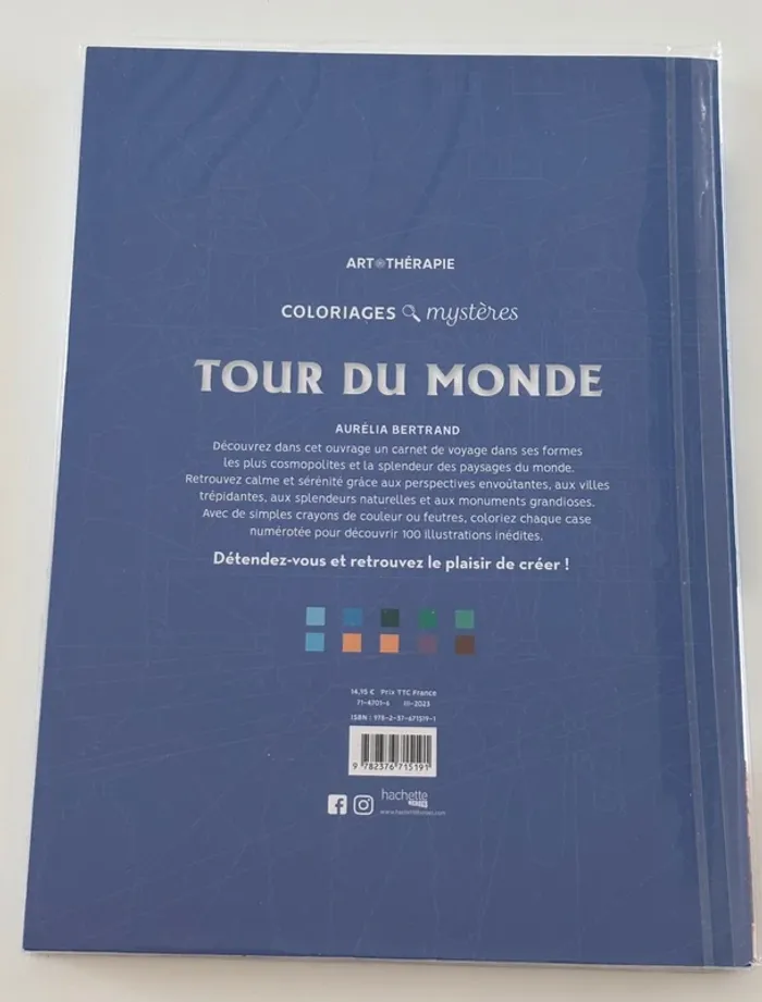 100 coloriages mystères - Tour du Monde - Hachette - photo numéro 2