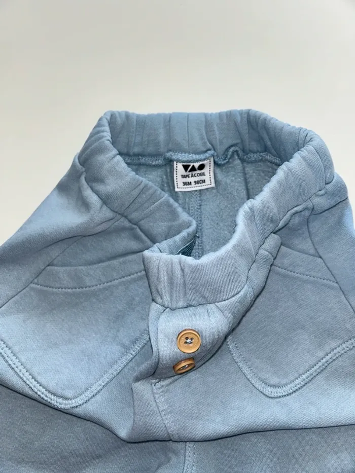 Jogging garçon bleu ciel 36 mois Tape à l’œil - photo numéro 3