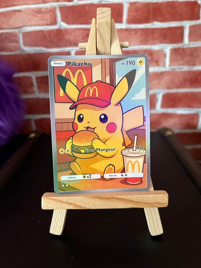Carte Pokémon custom Pikachu McDo - photo numéro 2