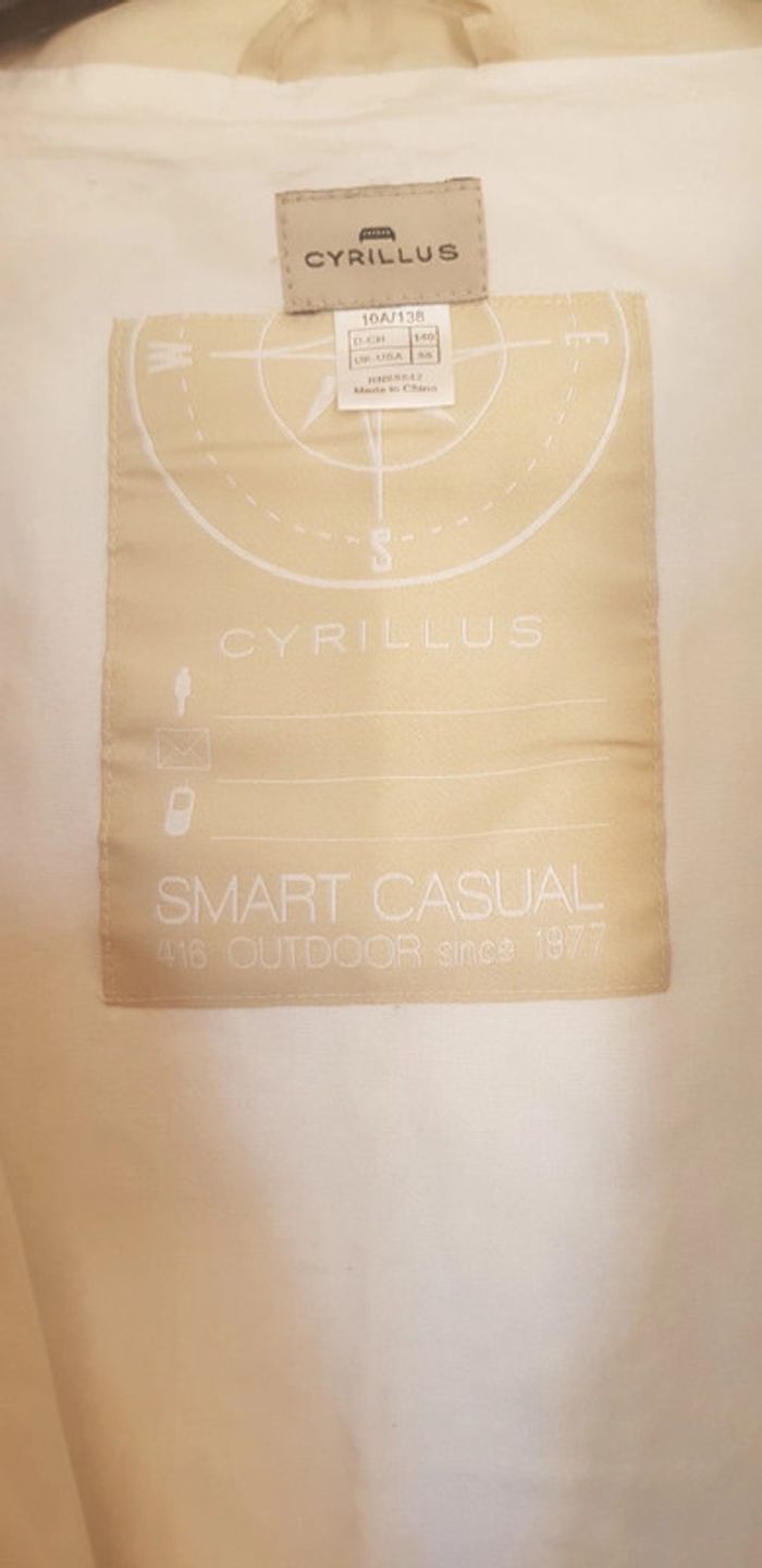 Cyrillus - veste manteau parka beige fille  t.10ans - photo numéro 3