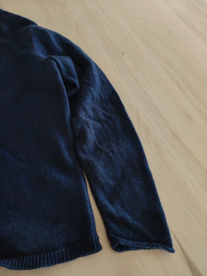 Pull fin bleu marine papillon Okaïdi 4/5 ans - photo numéro 5