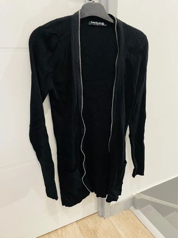 Gilet long noir moulant taille 38