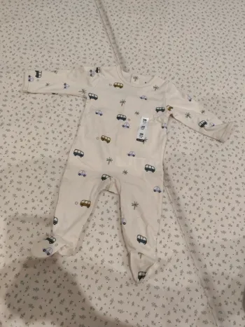 Pyjama coton 3 mois neuf beige