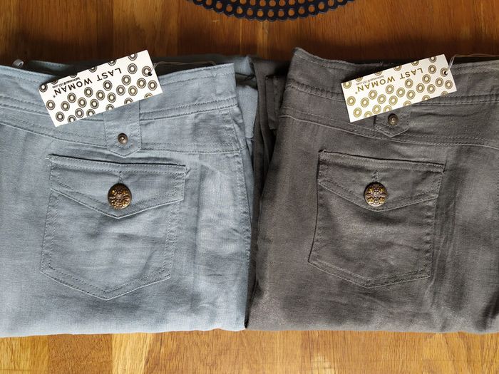 Pantalon d'été vert d'eau irisé 48 - photo numéro 8