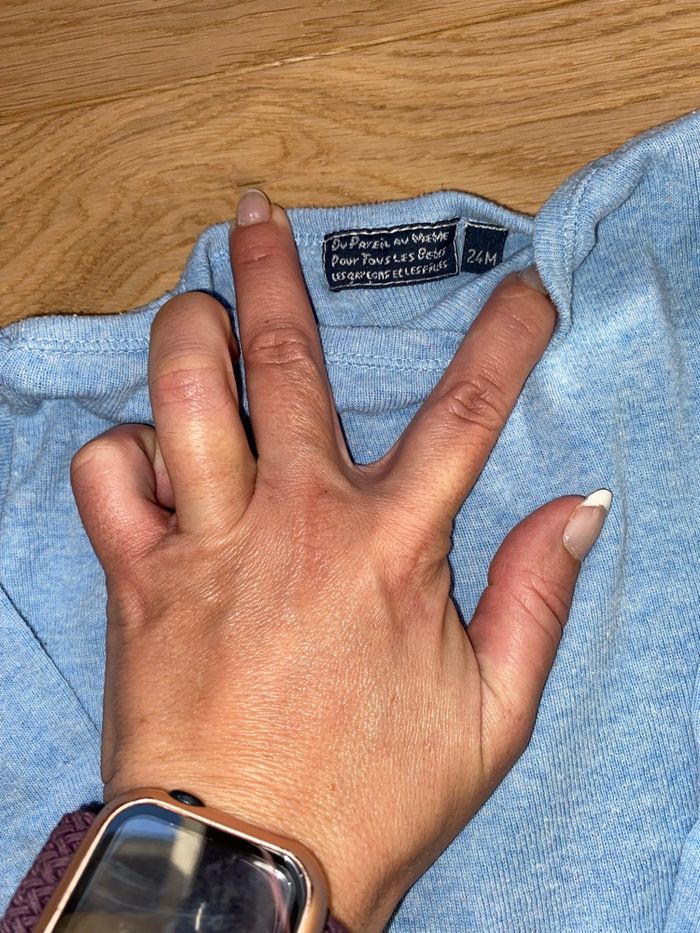 SurPyjama laine fine bleu pâle – DPAM – 24 mois - photo numéro 2