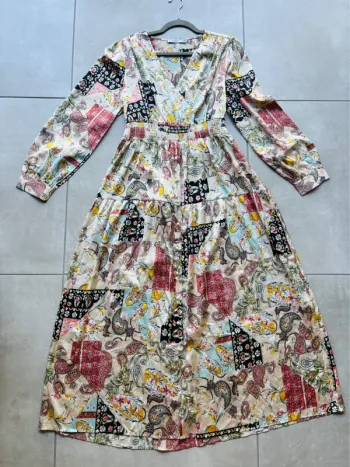 Magnifique robe longue Anany motifs bandana neuve