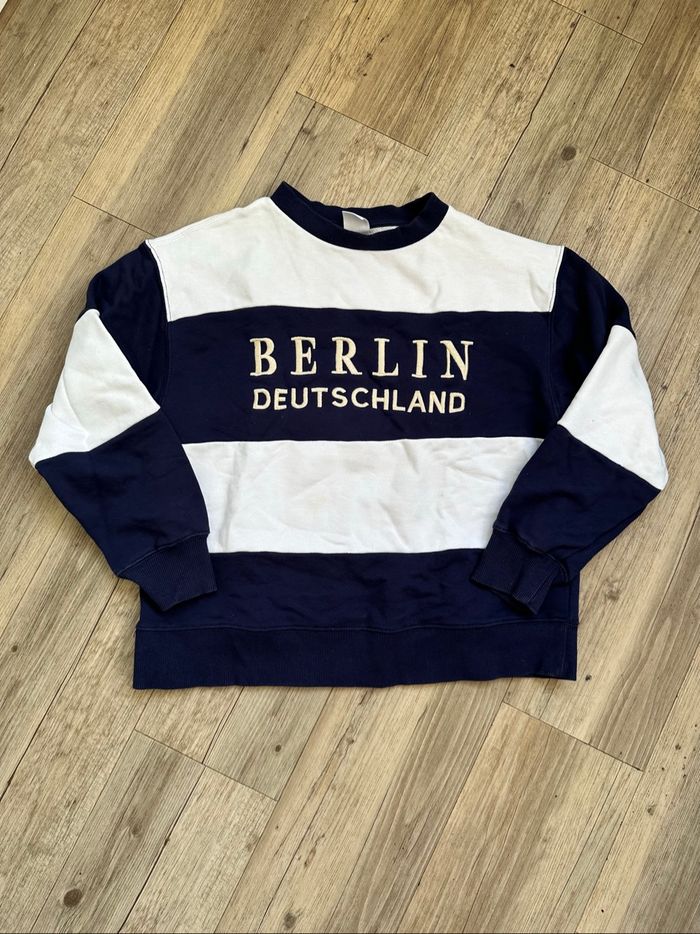 Sweat pull rayé bleu Berlin Zara 11/12 ans garçon