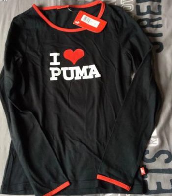 T shirt I love Puma neuf 38 M manches longues