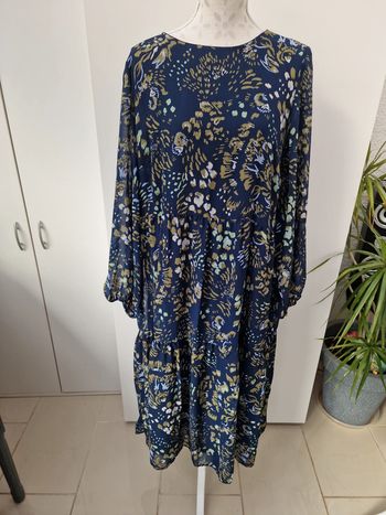 Robe Bleu Marine Imprimé Florale