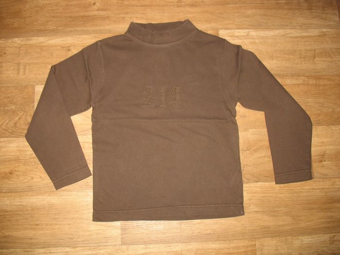 TEE SHIRT ML MARRON GARÇON - OKAIDI - 8 ANS - n°01 - photo numéro 2