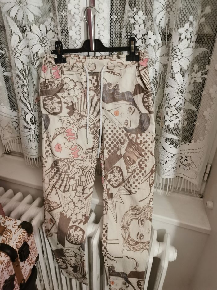 Pantalon avec élastique et cordon à la taille 2 poches