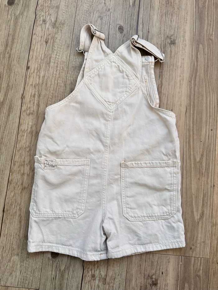 Salopette short jean crème 18/24 mois mixte - photo numéro 2