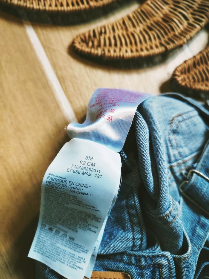 👖Levi's Strauss - Salopette en jean bleu mixte fille/garçon modèle Shortall -taille 3mois - photo numéro 9