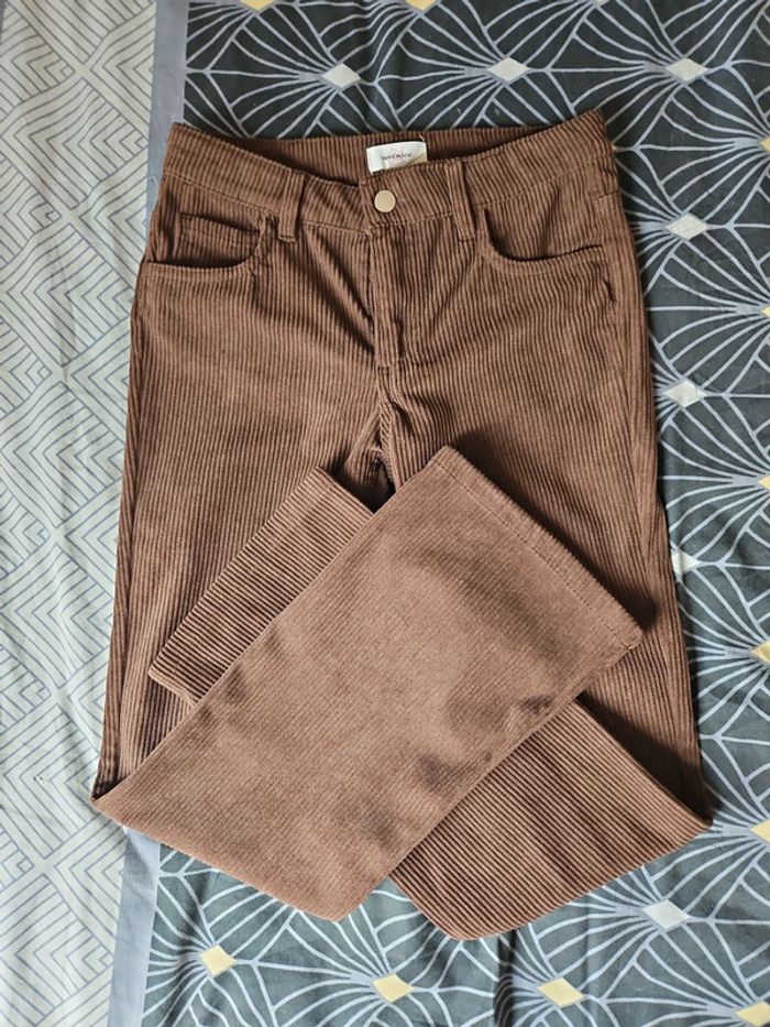 Pantalon marron effet velours 10ans vero moda
