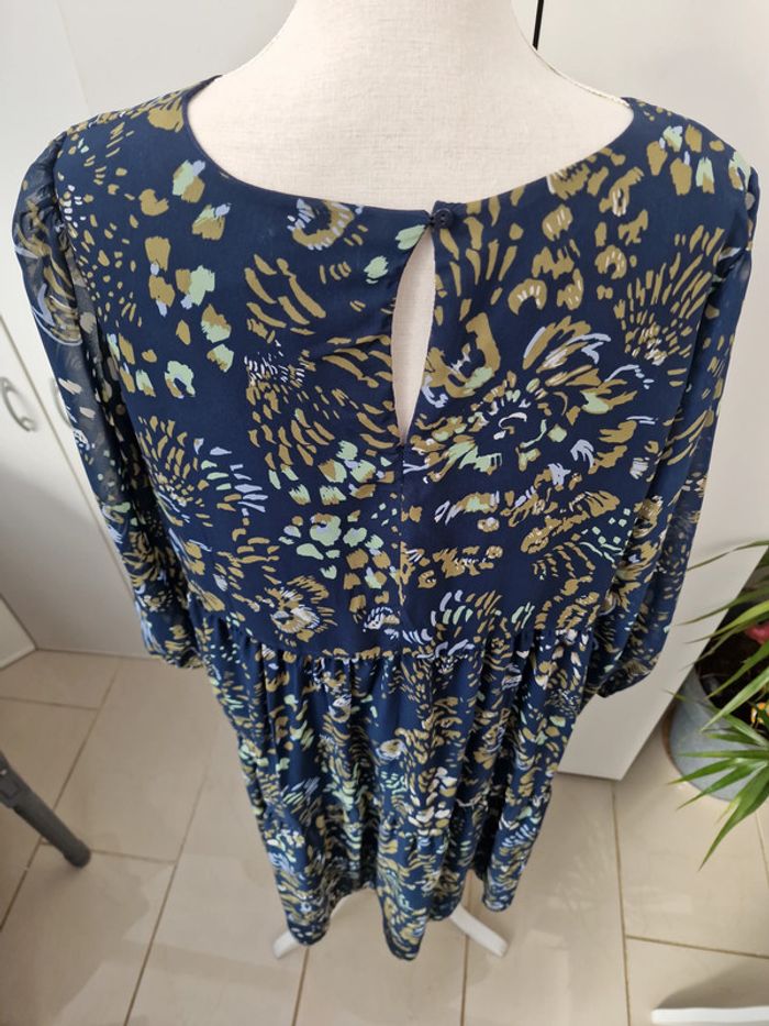 Robe Bleu Marine Imprimé Florale - photo numéro 5