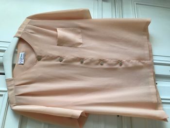 Chemisier rose saumon à manches courtes