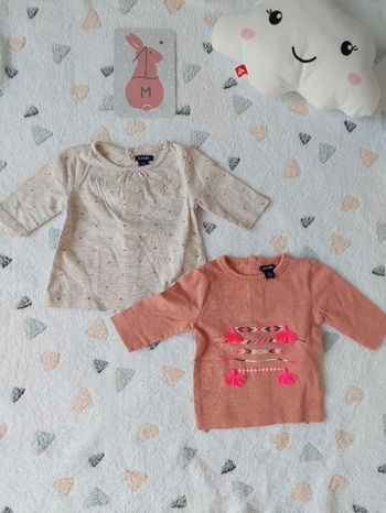 Lot de 2 t-shirts 1 mois 