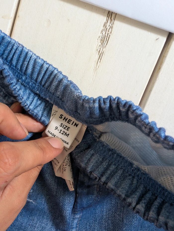 Pantalon léger effet jean bébé garçon 9/12 mois - photo numéro 2