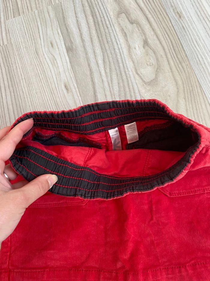 Jupe velours rouge 5 ans okaidi - photo numéro 3