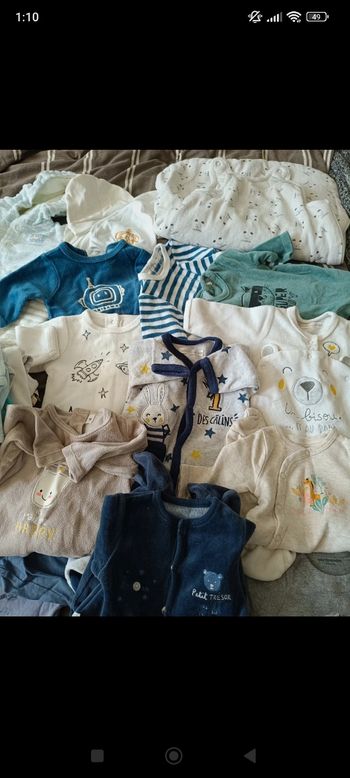 Lot vêtements naissance